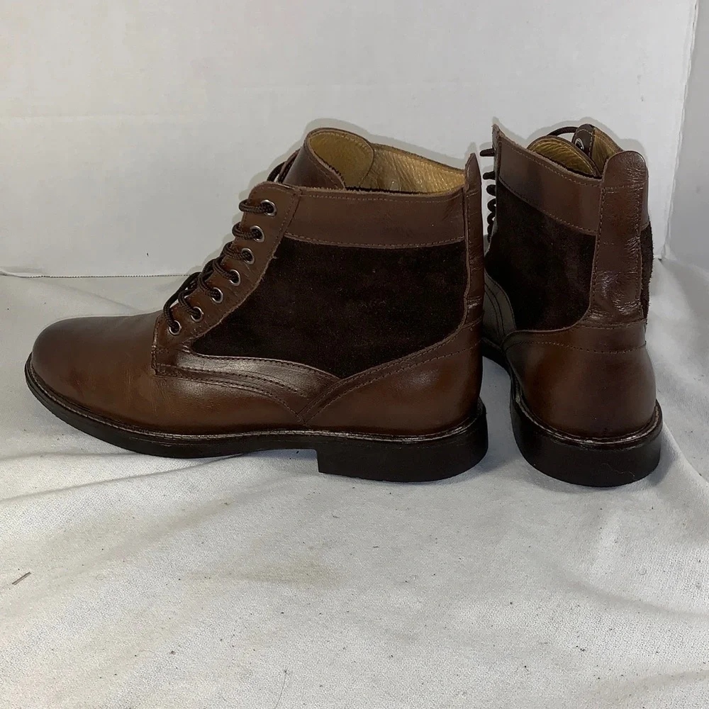 Saks Fifth Avenue Men's Dark Brown Leather & Suede Chukka Boots